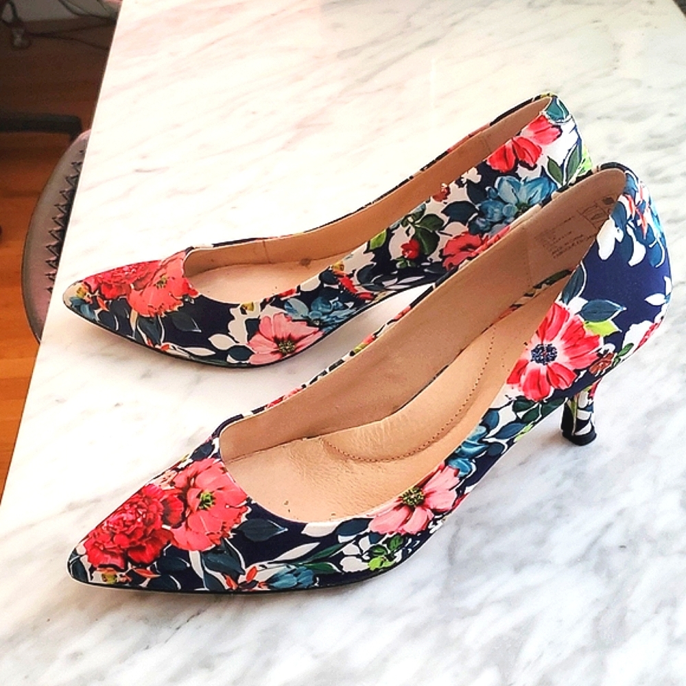 Lands' End Floral Heels - Multicolor